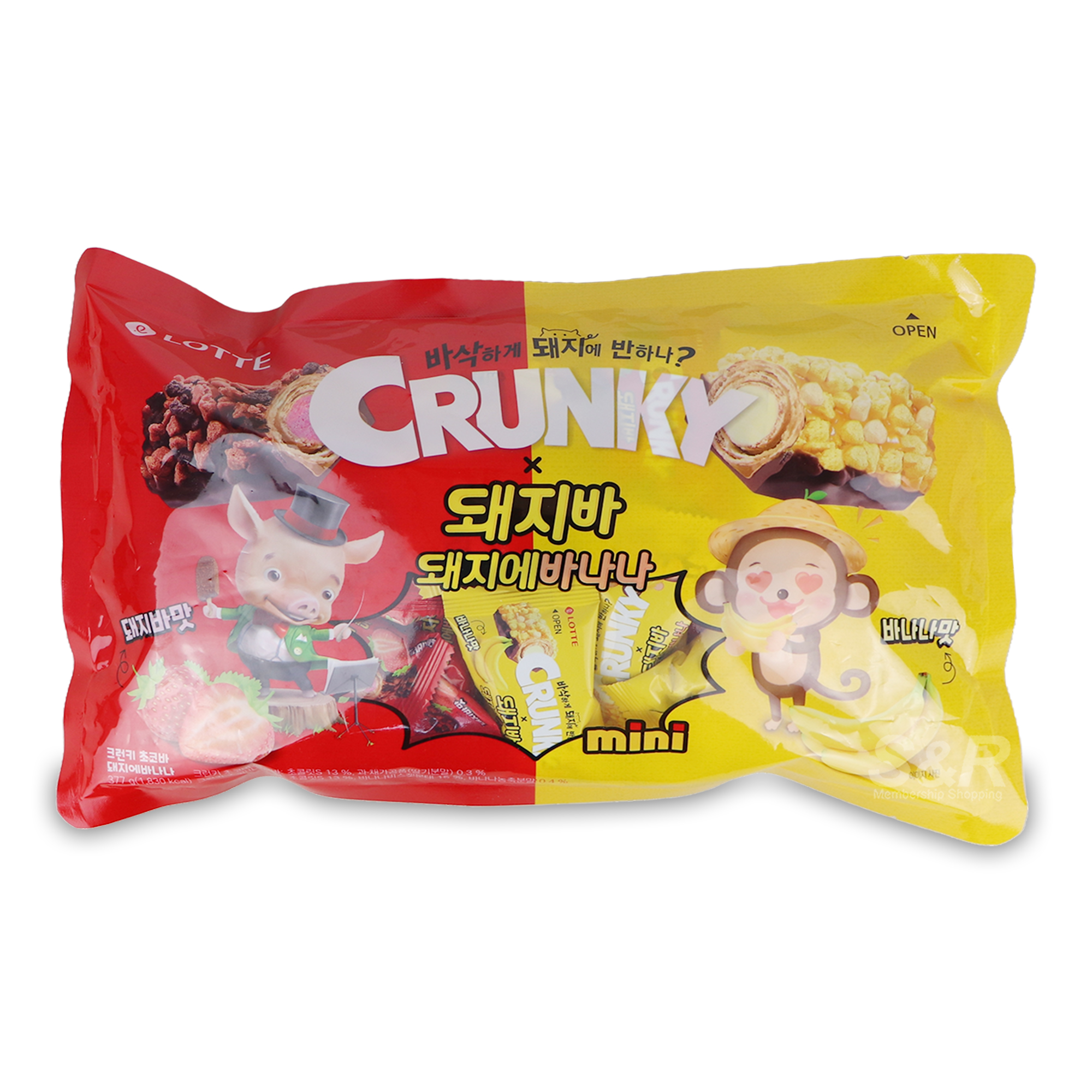 Lotte Crunky Strawberry Banana 377g Lotte Crunky Strawberry Banana 377g